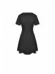 Doll Collar Chest Hollow Leather Bandage Zipper Black Punk Locomotive Dress