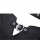 Doll Collar Chest Hollow Leather Bandage Zipper Black Punk Locomotive Dress