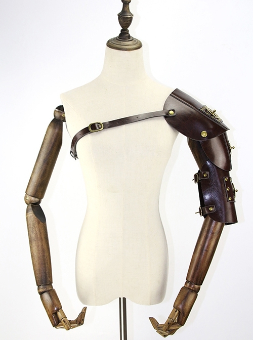 Brown Retro Steam Gear Changeable Punk Style Adjustable Shoulder Harness