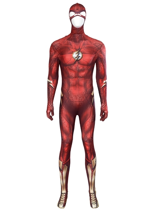 The Flash Barry Allen The Flash Halloween Cosplay Costume Bodysuit Normal Version Full Set