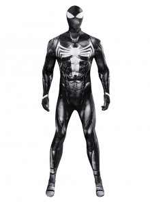 Spider Man Miles Morales Halloween Cosplay Costume Venom Edition Symbiont Bodysuit Battle Version Full Set
