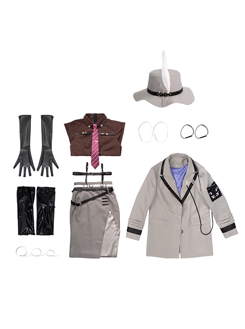 Strategy Game Path To Nowhere Langley Halloween Cosplay Costume Set With Hat