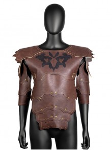Medieval Literary Brown Retro Metal Nail Splicing Steam Punk Style Adjustable Armor