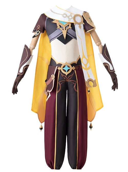 Game Genshin Impact Aether Traveler Halloween Cosplay Costume Full Set