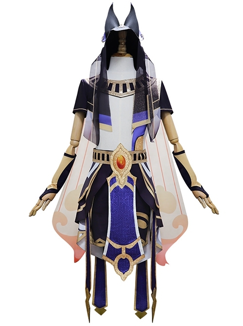 Game Genshin Impact Cyno Disciplinary Officer Xumi Halloween Cosplay Costume Full Set