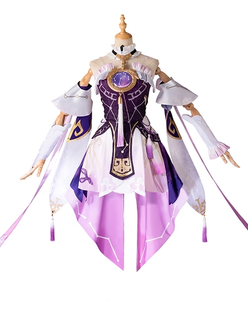 Game Honkai Star Rail Fu Xuan Halloween Cosplay Costume Purple Full Set