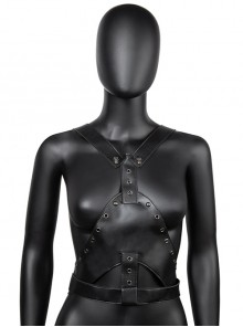 Black Sexy Adjustable Waist Bondage Punk Style Harness