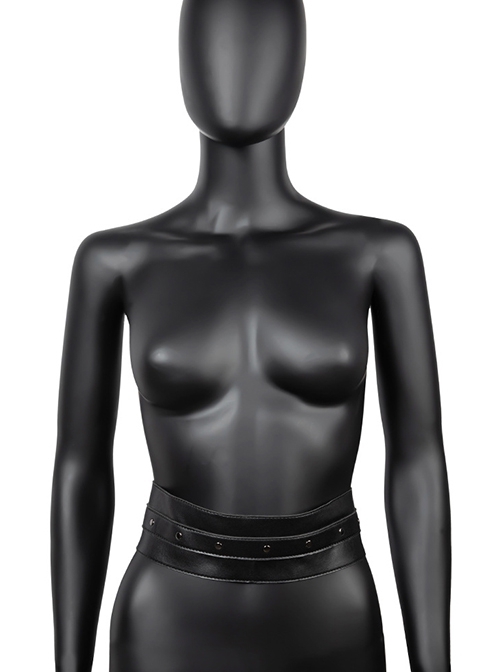 Sexy Black PU Leather Adjustable Unisex Punk Style Sexy Belt