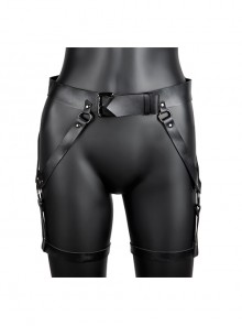 Personalized Black Adjustable Pu Leather Bondage Punk Style Leg Loop Belt