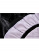 Purple Frilly Doll Collar Button Long Sleeves Black Gothic Dress