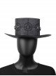 Black Creative Plague Doctor Alloy Skull Decorated Punk Style Unisex Top Hat