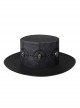 Black Creative Plague Doctor Alloy Skull Decorated Punk Style Unisex Top Hat