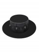 Black Creative Plague Doctor Alloy Skull Decorated Punk Style Unisex Top Hat