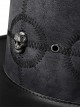 Black Creative Plague Doctor Alloy Skull Decorated Punk Style Unisex Top Hat