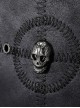 Black Creative Plague Doctor Alloy Skull Decorated Punk Style Unisex Top Hat