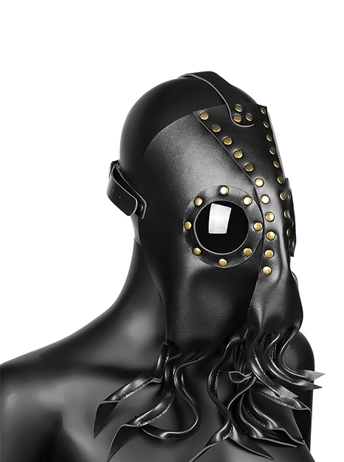 Black Personality Funny Octopus Devil Punk Style Party Mask