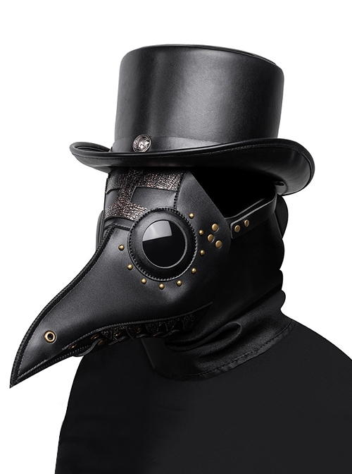 Black Plague Doctor Novelty Beak Punk Party Mask