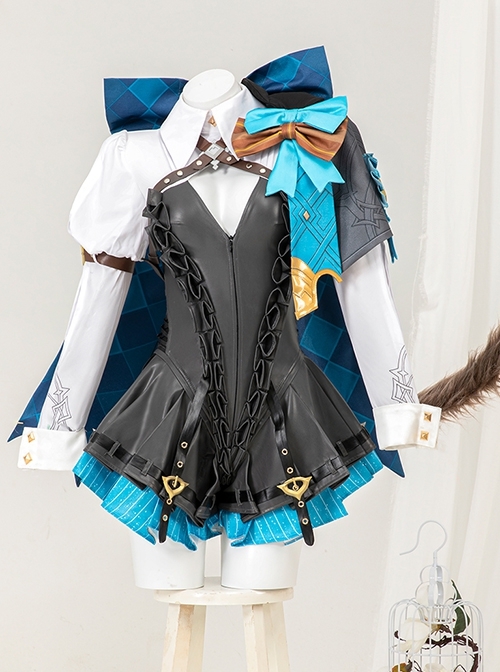 Game Genshin Impact Lynette Halloween Cosplay Costume Full Set
