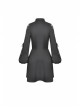 Lolita Lace Frilly Doll Collar Lace-Up Long Sleeves Black Gothic Dress
