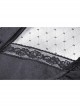 Lolita Lace Frilly Doll Collar Lace-Up Long Sleeves Black Gothic Dress