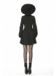 Lolita Lace Frilly Doll Collar Lace-Up Long Sleeves Black Gothic Dress