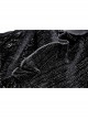 Lace See-Through Square Neck Cross Pendant Long Sleeves Black Gothic Dress