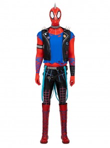 Spider-Man Across The Spider-Verse Spider-Punk Hobart Brown Halloween Cosplay Costume Set Without Boots