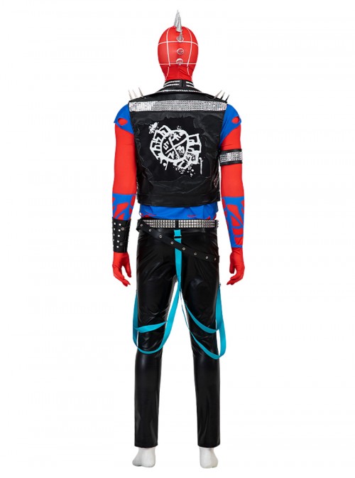 Spider-Man Across The Spider-Verse Spider-Punk Hobart Brown Halloween Cosplay Costume Set Without Boots