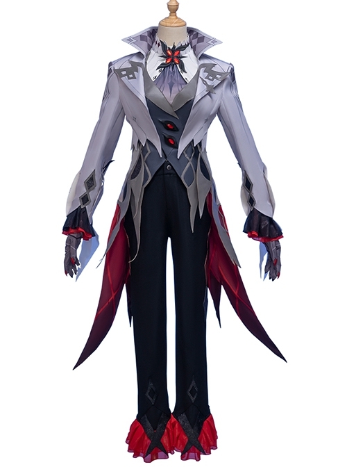 Game Genshin Impact Arlecchino The Knave Halloween Cosplay Costume Full Set
