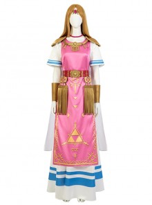 Game Super Smash Bros. Princess Zelda Halloween Cosplay Costume Set Without Boots