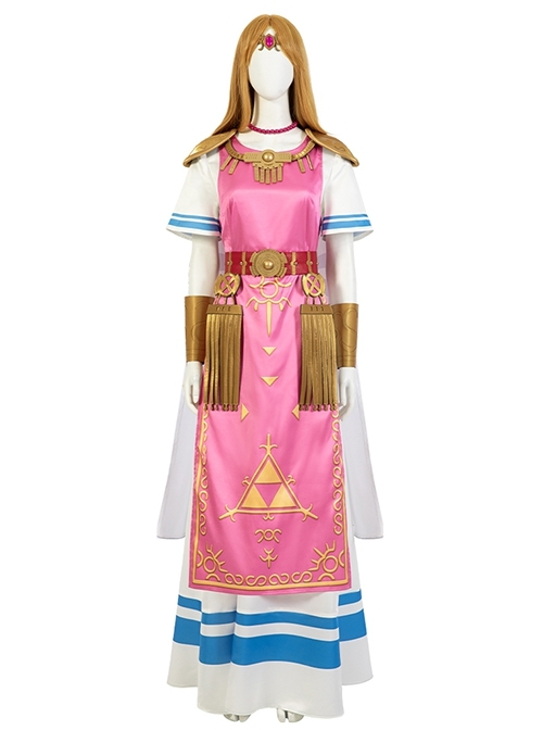 Game Super Smash Bros. Princess Zelda Halloween Cosplay Costume Set Without Boots