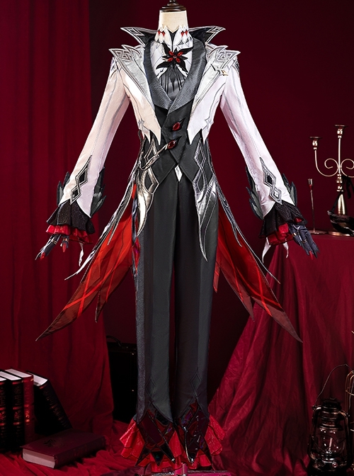 Game Genshin Impact The Knave Arlecchino Halloween Cosplay Costume Full Set