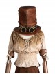 Retro Brown PU Leather Embossed Rope Tall Punk Unisex Top Hat