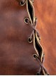Retro Brown PU Leather Embossed Rope Tall Punk Unisex Top Hat
