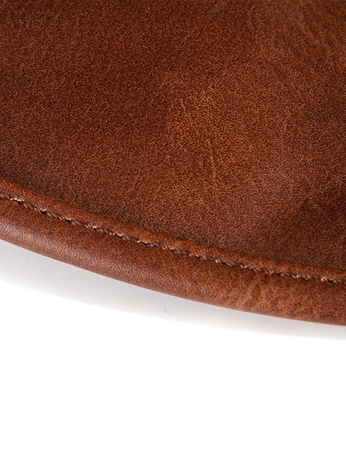 Retro Brown PU Leather Embossed Rope Tall Punk Unisex Top Hat