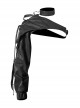 Black Polyester Embossed Wrap Neck Suspenders Punk Long Sleeve Arm Sleeves
