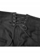 Gothic Male Black Casual Stripe Woven Fabric Trousers