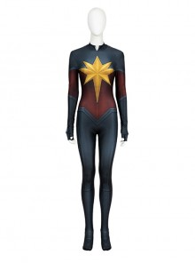 Movie The Marvels Carol Danvers Captain Marvel Team Uniform Halloween Cosplay Costume Bodysuit Full Set