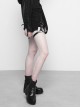 Steam Punk Casual Female Ripped Binding Black Shorts