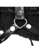 Steam Punk Casual Female Ripped Binding Black Shorts