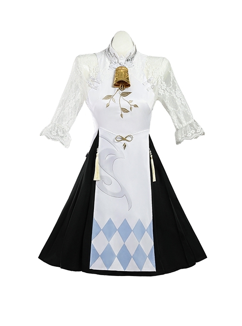 Game Genshin Impact Heytea Collaboration Ganyu Outfit Halloween Cosplay Costume Full Set