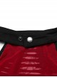 Sexy Black And Red Stretch Knit Stitching Spider Pattern Mesh Adjustable Scarf Punk Style Daily Hollow Sleeveless Vest