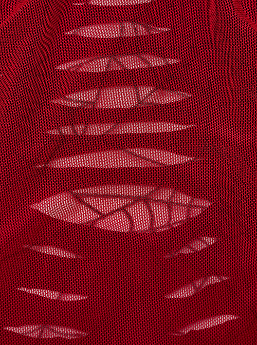 Sexy Black And Red Stretch Knit Stitching Spider Pattern Mesh Adjustable Scarf Punk Style Daily Hollow Sleeveless Vest