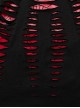 Sexy Black And Red Stretch Knit Stitching Spider Pattern Mesh Adjustable Scarf Punk Style Daily Hollow Sleeveless Vest