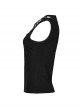 Black Stretch Knit Shoulder Personality Rivet Hollow Out Decoration Punk Style Daily Sleeveless Vest
