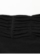 Black Muscular Cotton Sexy Deep V-Neck Velvet Webbing Gothic Style Long-Sleeved Lace Shirt