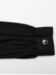 Black Muscular Cotton Sexy Deep V-Neck Velvet Webbing Gothic Style Long-Sleeved Lace Shirt