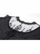 Black Lolita Chest Flower Mesh Lace-Up Long Sleeves Gothic Dress