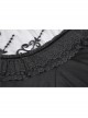 Black Lolita Chest Flower Mesh Lace-Up Long Sleeves Gothic Dress