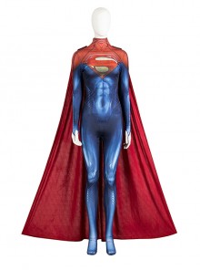 Movie The Flash Supergirl Kara Zor-El Halloween Cosplay Costume Bodysuit Full Set